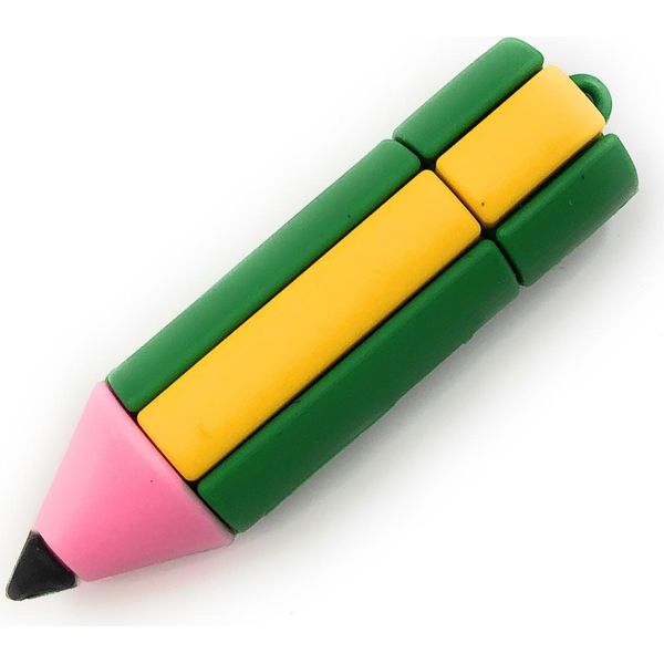 Onlineworld2013 Matita Colorata In Verde Divertente Chiavetta Usb 128 Gb Usb 3.0-image