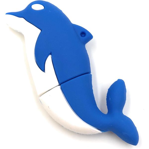Onwomania Delfino Pesce Animale Oceanico In Blu Divertente Chiavetta Usb 8 Gb Usb 3.0-image
