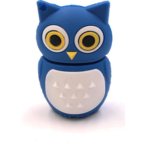 Onwomania Uccello Gufo In Blu Divertente Chiavetta Usb 32 Gb Usb 2.0-image