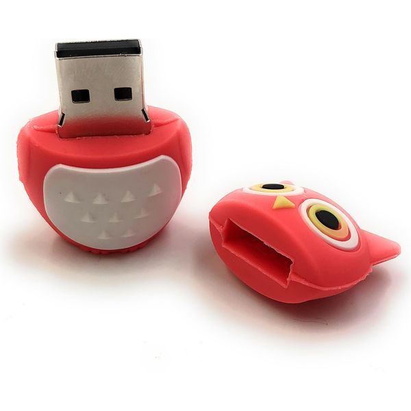 Onlineworld2013 Gufo Uccello In Rosa Divertente Chiavetta Usb 128 Gb Usb 3.0-image
