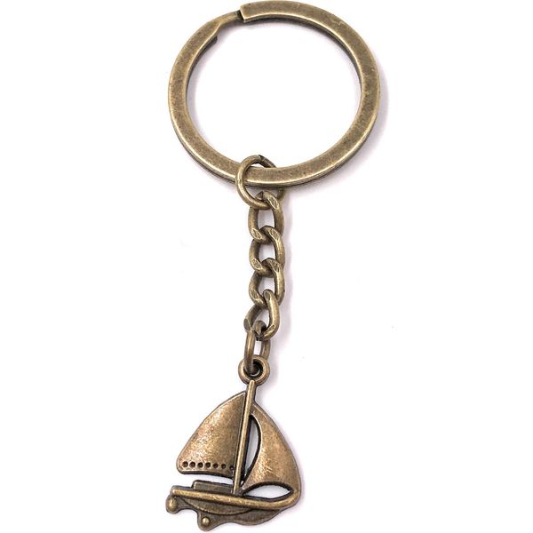 Onwomania Portachiavi Barca Nave Bronzo Veliero Metallo Ciondolo Charm-image