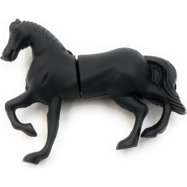 Onwomania Cavallo Nero A Cavallo Divertente Chiavetta Usb 16 Gb Usb 3.0-image