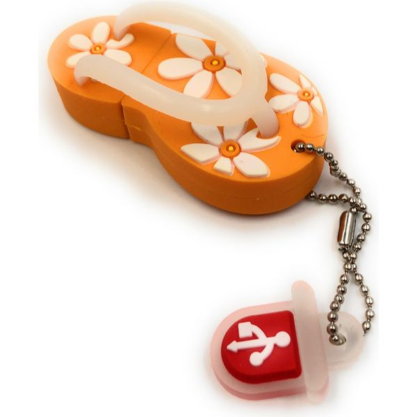Onwomania Sandale Flip Flop Schuh In Arancione Divertente Chiavetta Usb 8 Gb Usb 2.0-image