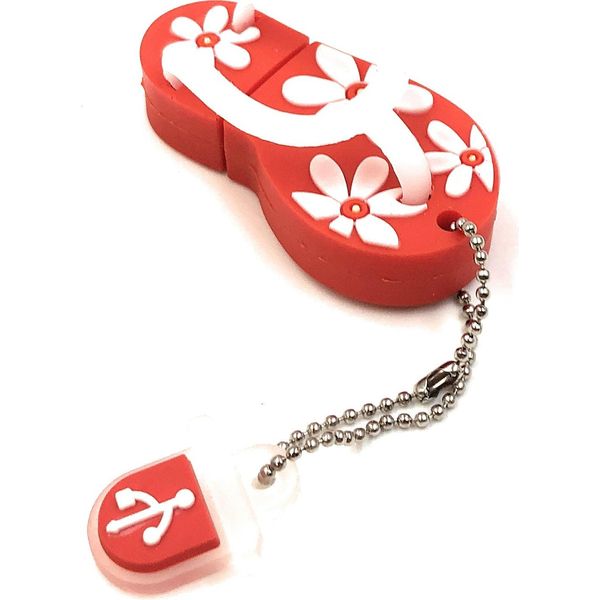 Onwomania Sandale Flip Flop Schuh In Rot Divertente Chiavetta Usb 8 Gb Usb 2.0-image