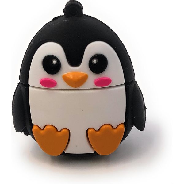 Onwomania Penguin Flat Round Cute Funny Usb Stick 8 Gb Usb 3.0-image