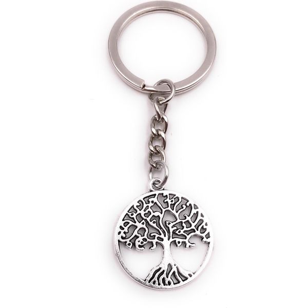 Onwomania Portachiavi Albero Della Vita Albero Della Vita Con Radici Argento Ciondolo Portachiavi-image