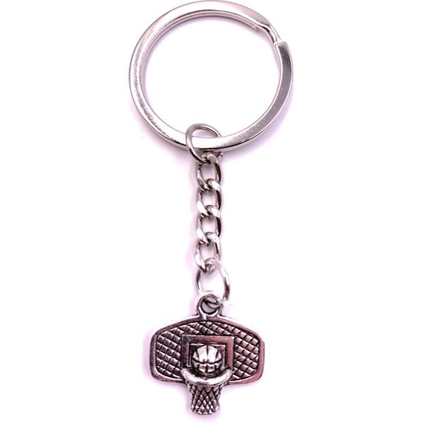 Onwomania Portachiavi Portachiavi In Metallo Argento Basket Con Palla Sport-image