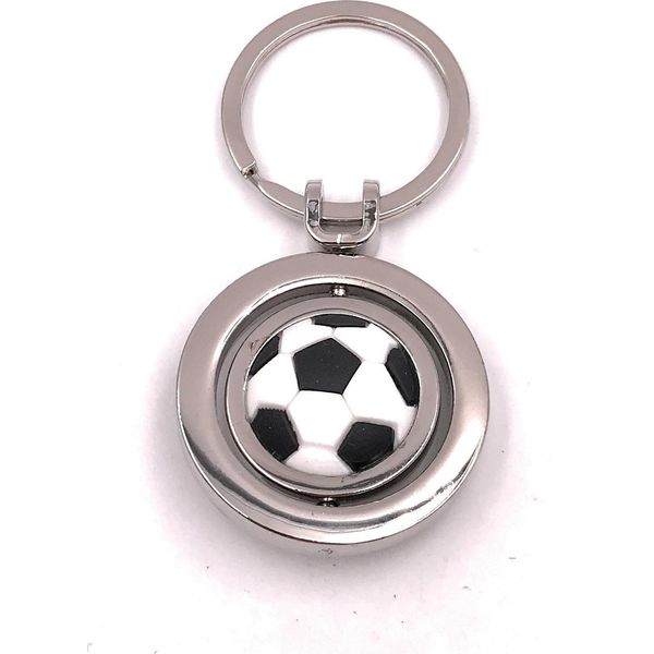 Onwomania Portachiavi Calcio Palla Mobile Squadra Argento Ciondolo Portachiavi-image