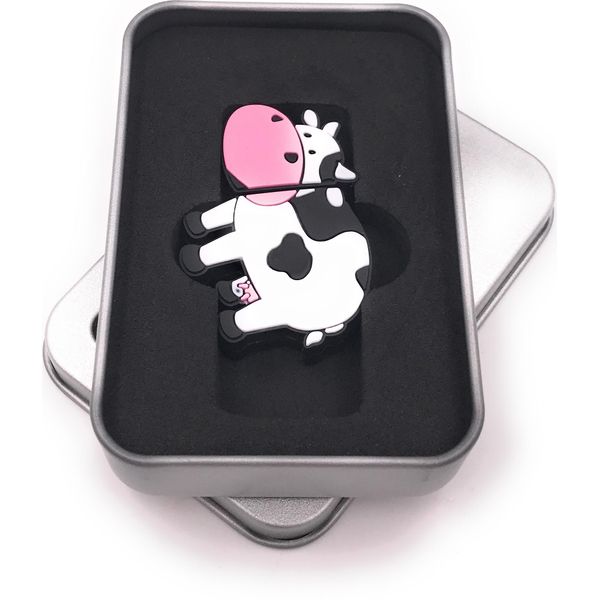 Onwomania Mucca Animale Fattoria Chiave Usb In Confezione Regalo In Alluminio 8 Gb Usb 2.0-image