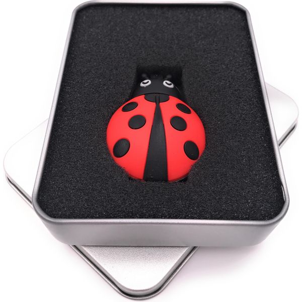 Onwomania Maybug Simpatica Chiavetta Usb Portafortuna In Confezione Regalo In Alluminio 16 Gb Usb 2.0-image