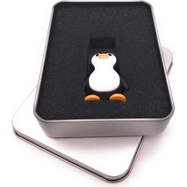 Onwomania Penguin Standing Arctic Animal Chiave Usb In Confezione Regalo In Alluminio 8 Gb Usb 2.0-image