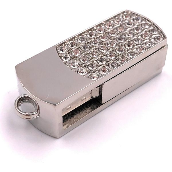 Onwomania Scatola Di Metallo Con Pietre Argento Divertente Chiavetta Usb 8 Gb Usb 2.0-image