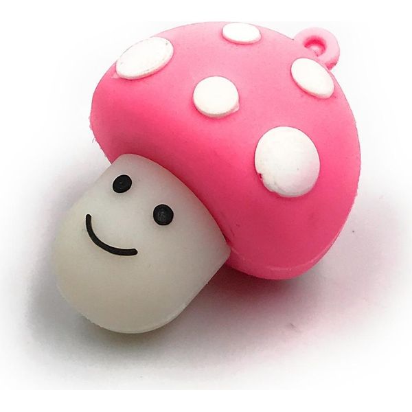 Onlineworld2013 Fungo Portafortuna Rospo Con Faccia Rosa Rosa Divertente Chiavetta Usb 128 Gb Usb 3.0-image