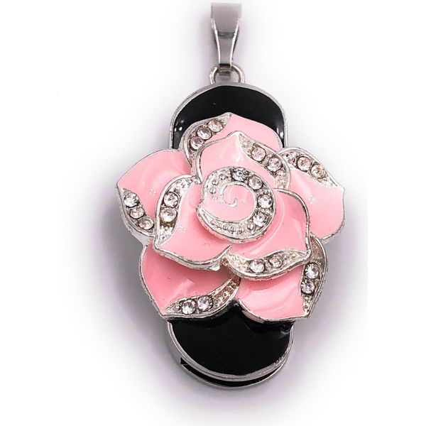Onwomania Ciondolo Rosa Fiore Rosa Divertente Chiavetta Usb 32 Gb Usb 2.0-image