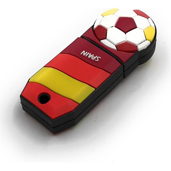 Onlineworld2013 Calcio Spagna Bandiera Sport Squadra Tag Divertente Chiavetta Usb 128 Gb Usb 3.0-image