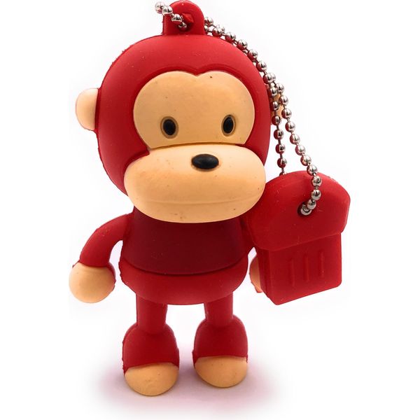 Onlineworld2013 Affe In Rot Monkey Funny Usb Stick 64 Gb Usb 3.0-image