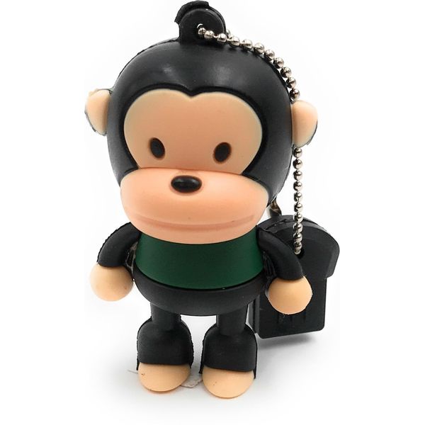 Onlineworld2013 Scimmia In Piedi Camicia Verde Animale Marrone Divertente Chiavetta Usb 64 Gb Usb 3.0-image
