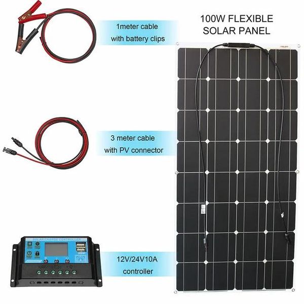 Pannello Solare, Design Flessibile, Alta Efficienza, Kit Solare Da 100W-image