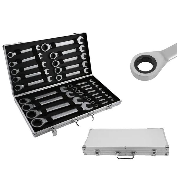 Set Di Chiavi A Cricchetto, 22 Pezzi, Acciaio Al Cromo Vanadio, Gamma Di Dimensioni 6-32 Mm ,-image