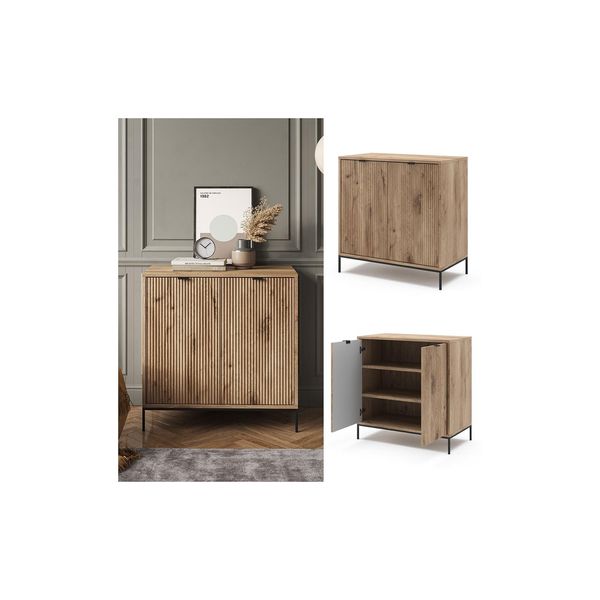 Vicco Kommode Eliza Viking Oak 80 X 81,2 Cm Mit 2 TüRen-image