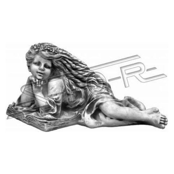 Figura Da Giardino Angelo Giardino 26Cm Stagno Figura Persone Pietra Fusa Decorazione Giardino S201179-image