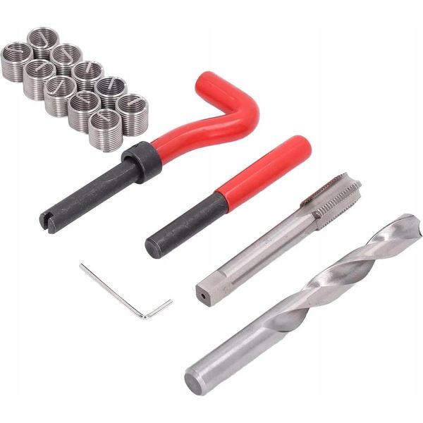 Luxtom | Set Di Riparazione Filetti, M12 X 1,75 Mm, Kit Di Riparazione Filetti, Riparazione Filetti, Inserti, Manicotti, Rubinetti-image