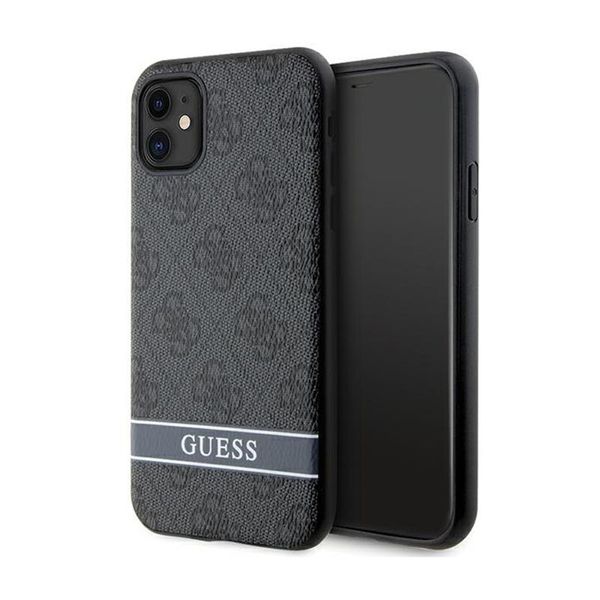 Guess Guhcn61P4Snk Custodia Rigida Per Iphone 11 / Xrszary/Grigio 4G Stripe-image