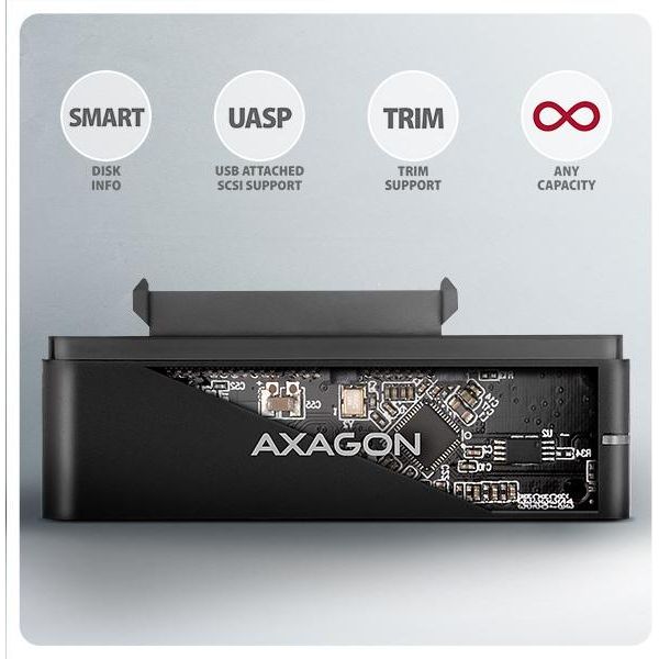 Axagon Axagon ADSA-FPX Adattatore USB-C 10Gbps Fast Port X Per Ssd/Hdd Da 2,5"/3,5"""-image