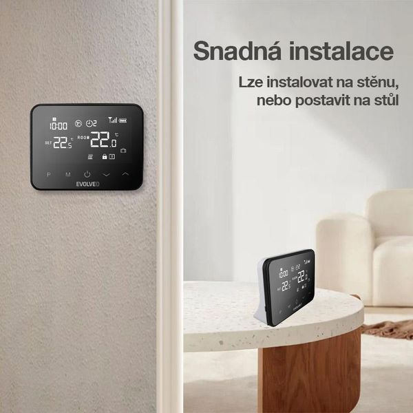 Evolveo Thermal, Comodo Termostato Programmabile Senza Fili, Wifi, Bt-image
