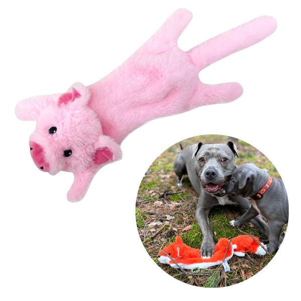 Peluche Per Cani Con Squeaker - Maialino, 45 Cm-image