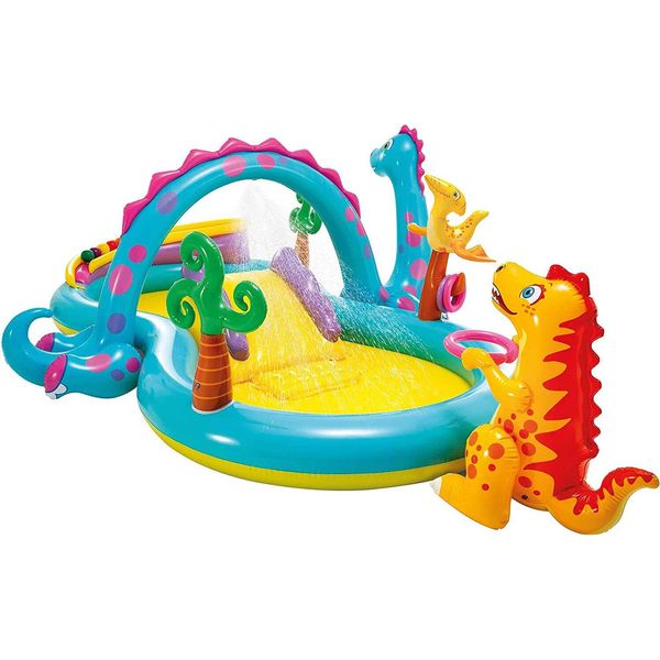 Intex 57135NP - Centro Giochi - Dinoland Con Spruzzatore E Scivolo (333X229X112Cm)-image