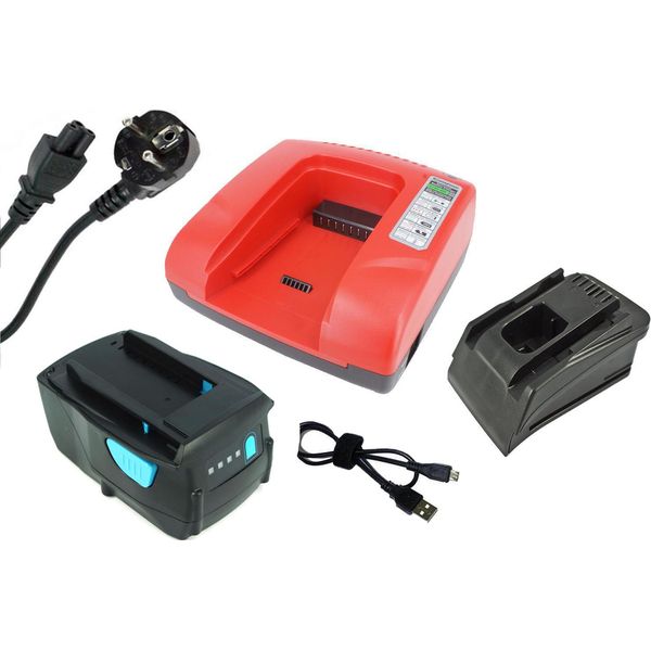 Batteria Di Ricambio Da 4000Mah + Caricatore Per Hilti Scw 22-A, B22/2.6, Sf 22-A, Sfh 22-A-image