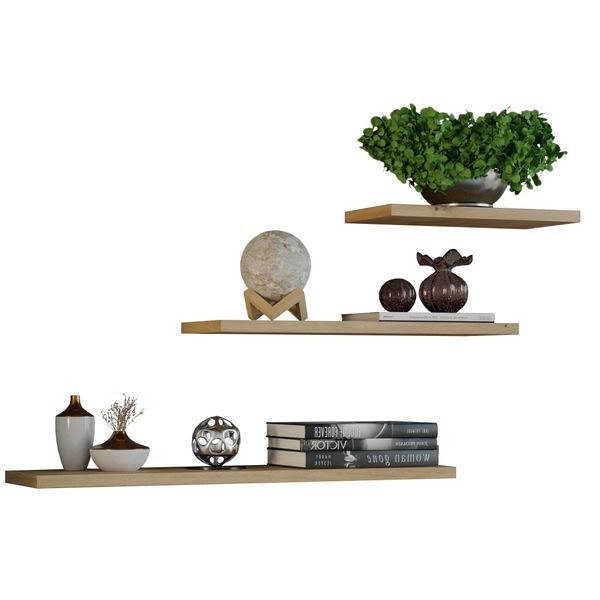 Set 3X Scaffale Piccolo Sospeso Jaanus - Rovere Artisan-image