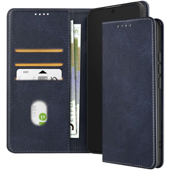 Avizar, Custodia A Portafoglio Per Xiaomi Poco X6 Pro Con Patta Magnetica, Blu Scuro-image