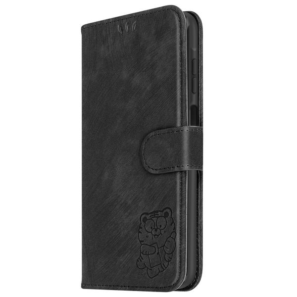 Avizar, Custodia Tiger Per Samsung A25 5G Funzione Wallet Stand Cinturino, Nero-image