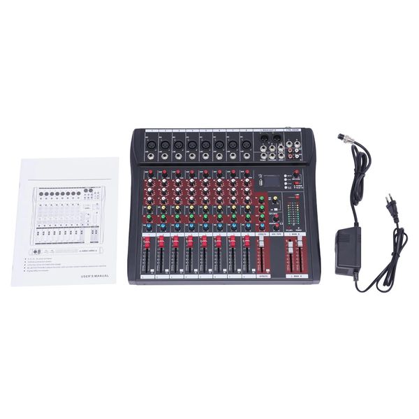 Mixer Audio Professionale, 7/8 Canali, Connettività Usb E Bluetooth, 8 Canali Ue-image