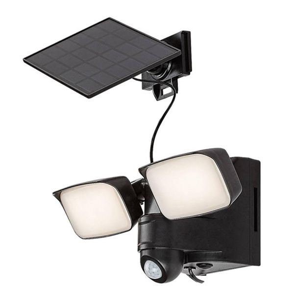 Luce Solare Leszno Led 10W 4000K IP54 Plastica Nero Bianco L:28Cm Con Sensore Di Movimento Pir, Sensore Di Luce-image