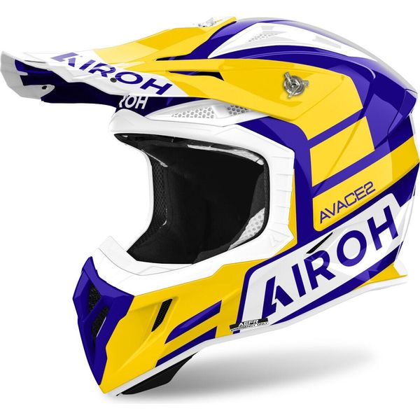 Casco Motocross Airoh Aviator Ace 2 Sake, Giallo/Blu/Bianco, L (59/60)-image