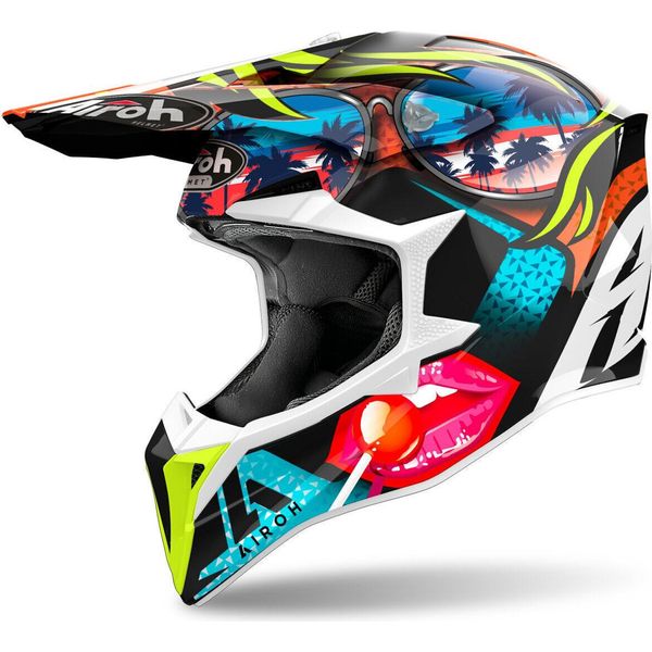Casco Da Motocross Airoh Wraaap Lollipop, Colorato, 2XL (63)-image