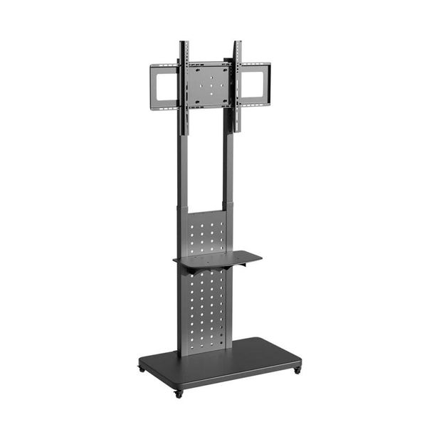 Supporto Tv Mobile, Regolabile In Altezza Da 130 A 160 Cm, Supporta Televisori Da 32" A 65"" , Nero"-image