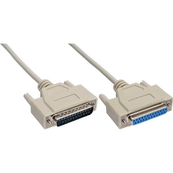 Inline® 11402M Serielle VerläNgerung, 25Pol Stecker / Buchse, Vergossen, 1:1 Belegt, 20M-image