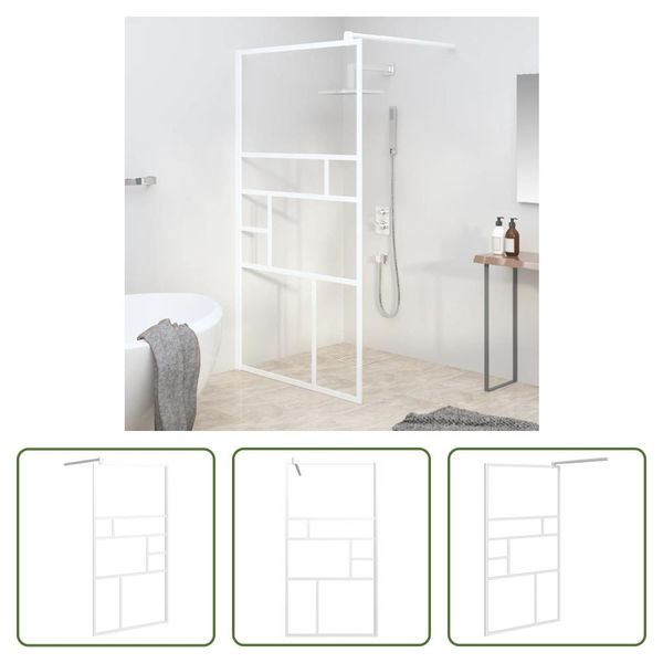 The Living Store Schermo Doccia Per Cabina Doccia 115X195 Cm Esg Vetro Bianco-image