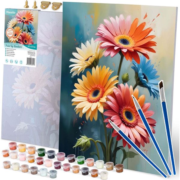 Pittura Per Numeri 40X50 Cm Fiori Di Massido-image