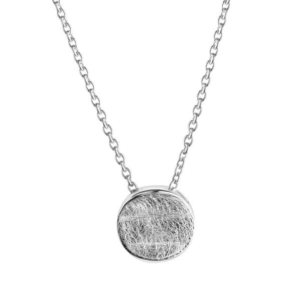 Kette Mit AnhäNger Celesta "Silber 925 Rhodiniert 42+3Cm Lang Mit Eismatter OberfläChe", Silber (Silbergrau), Halsketten, Damen, 42+3Cm, Silber 925 (Sterlingsilber), L: 45 B: 11,5Mm, Matt, B:11,5Mm-image