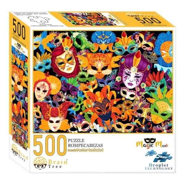 Brain Tree Puzzle Maschere Magiche 500 Pezzi-image