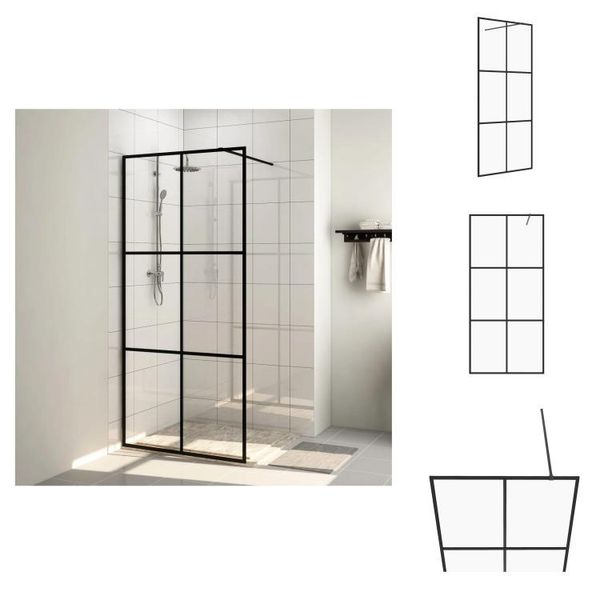 Vidaxl Schermo Doccia Per Cabina Doccia Con Vetro Trasparente Esg 80X195 Cm - Schermi Doccia-image