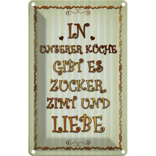 Vianmo Insegna Di Latta 30X20 Cm In Unserer KüChe Gibt Es Zucker-image
