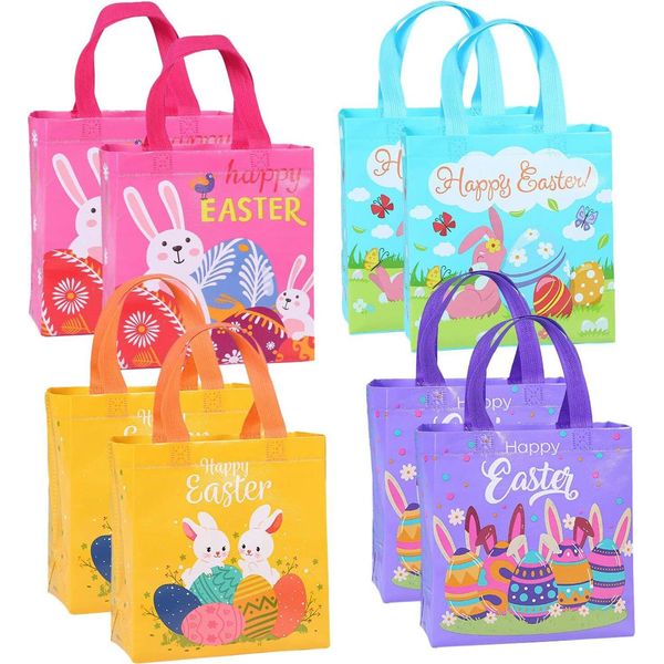 Sacchetto Cercatore Di Uova Di Pasqua Per Bambini 8 Pezzi Colori Misti-image