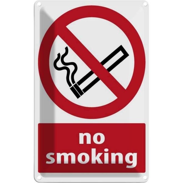 Vianmo Insegna Di Latta 30X20 Cm No Smoking-image
