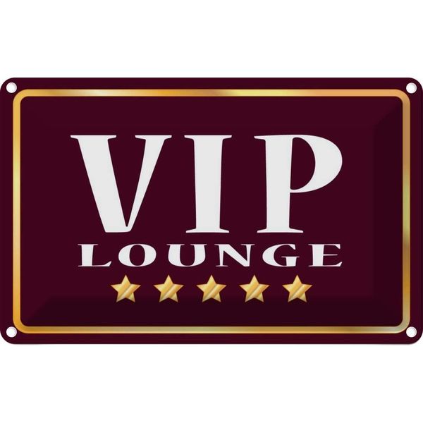 Vianmo Insegna Di Latta 12X18 Cm Vip Lounge 5 Sterne-image
